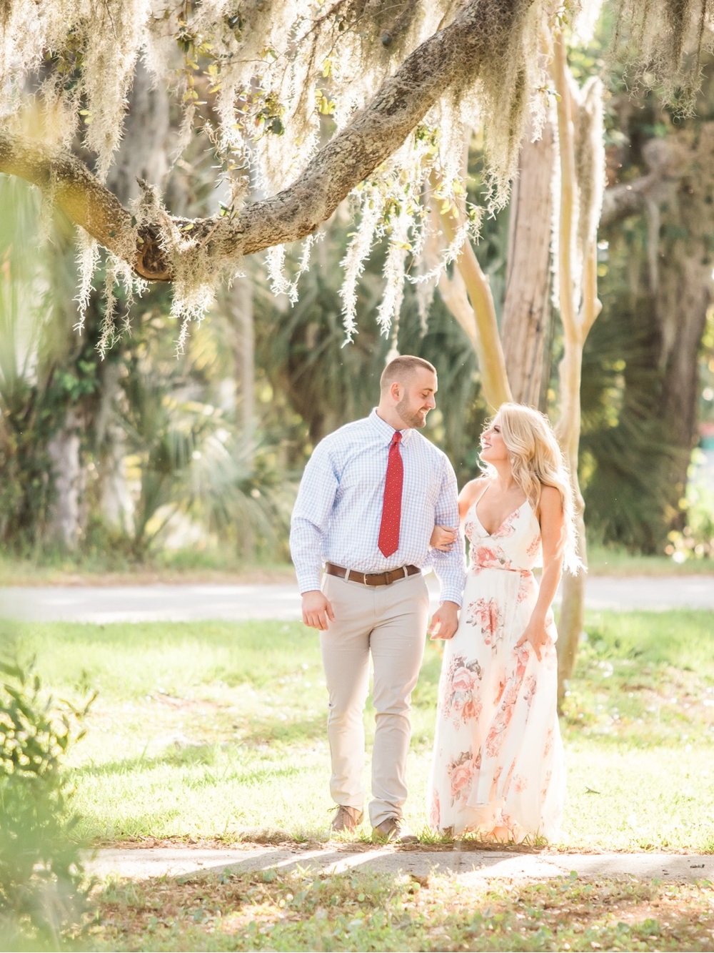 Lulu's Cream Floral Maxi Dress with Pink Accents